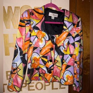 A.J. Bari Artistic Multicolor Blazer